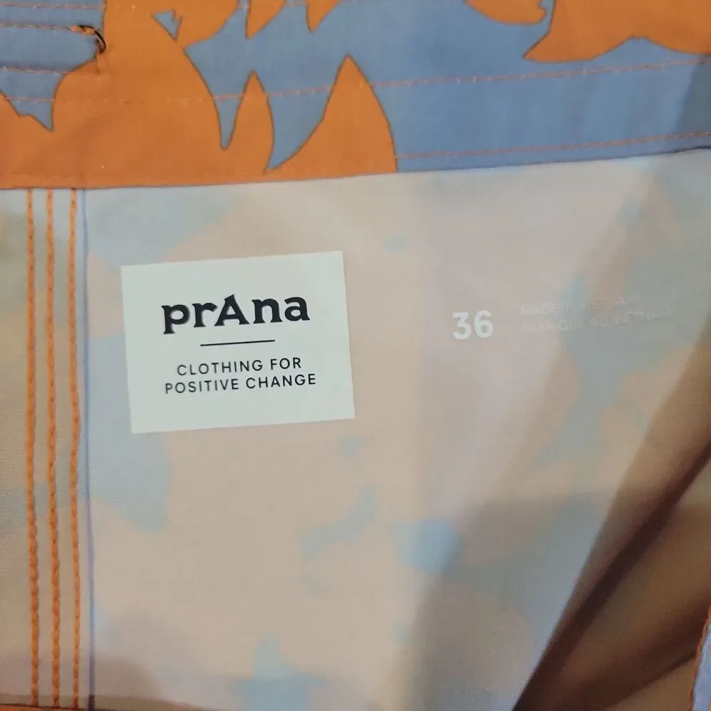 NWOT PrAna Fenton Boardshorts Mens 36